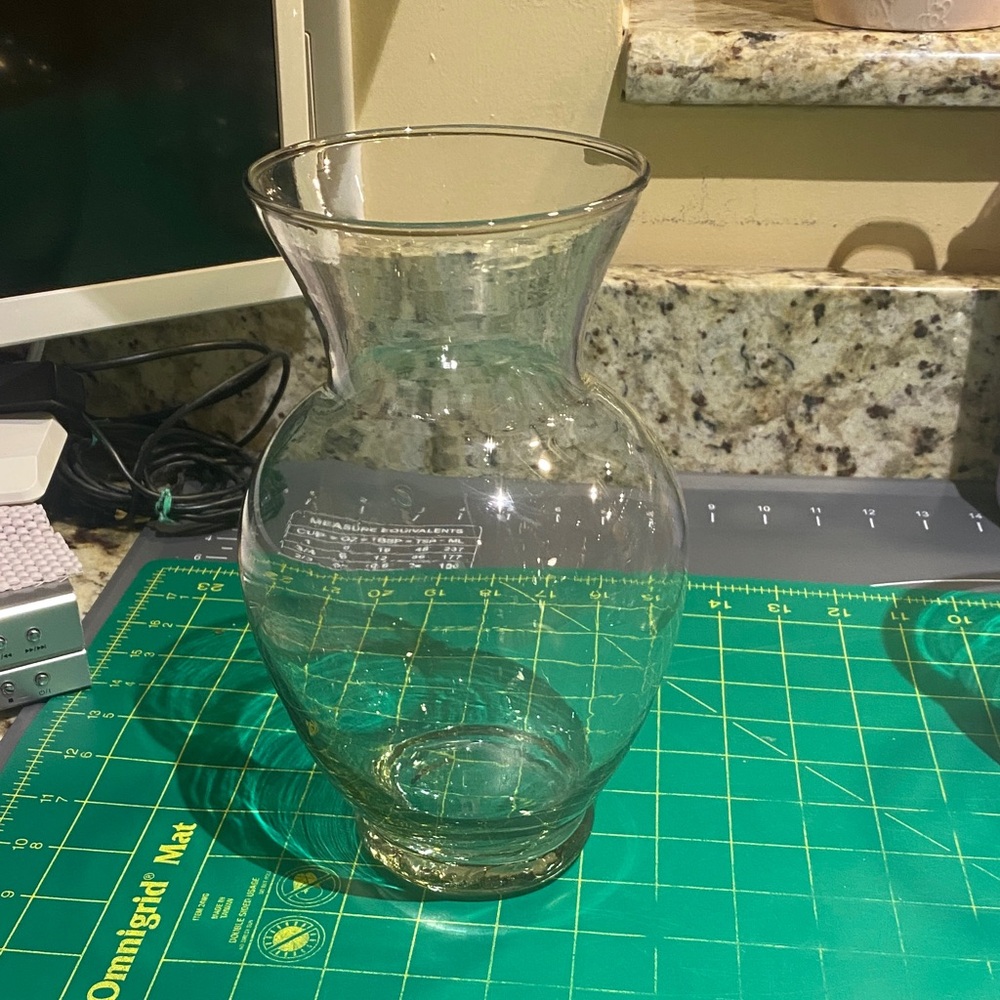 Elegant Clear Glass Vase